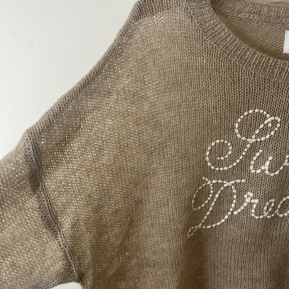 SUNDRY Mohair Wool Blend Lightweight Loose Knit Sweet Dreams Sweater Medium - Picture 10 of 16